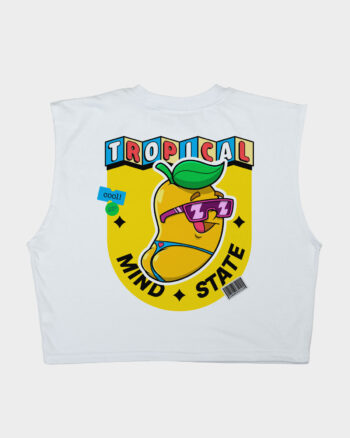 tank top blanco tropical mind state premium summer club