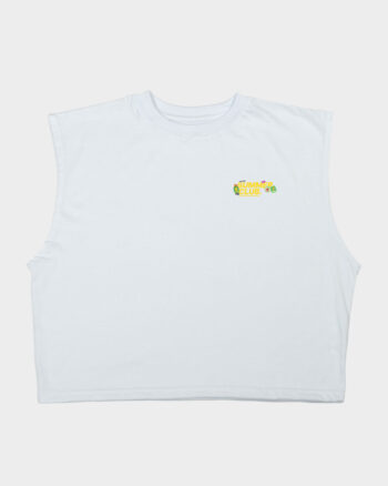 tank top blanco frente summer club amarillo
