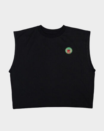 tank top negro frente sandía summer club