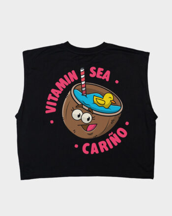 tank top negro vitamin sea cariño summer club